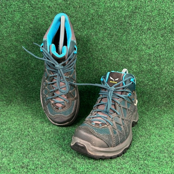 Salewa Wild Hiker Mid‎ GTX Womens 6.5 Waterproof Hiking Boots French Vibram Sole - Picture 1 of 9